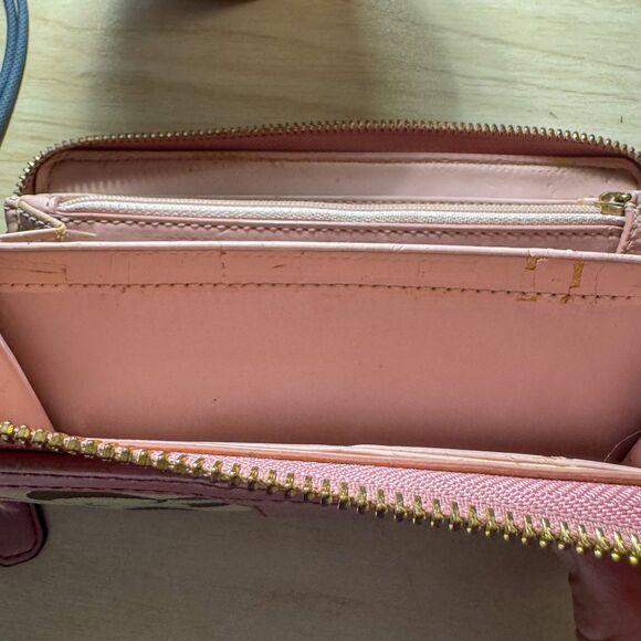 Coach Signature Canvas Wallet - Tan & Pink Y2K - Picture 8 of 11